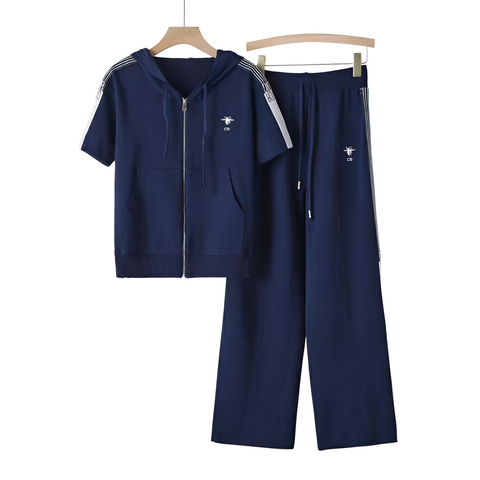 CD Tracksuit Navy Blue White Stripes