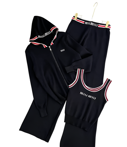 MIU MIU Tracksuit Black Set