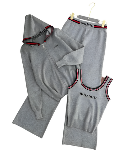 MIU MIU Track Suit Grey Set