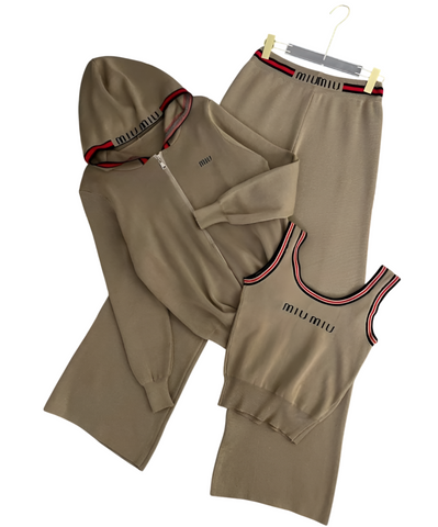 MIU MIU Tracksuit Beige Set