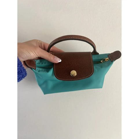 Longchamp Le Pliage Mini Handbag Cyan