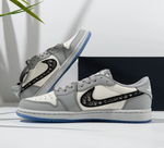 Jordan 1 Low x Dior "Wolf Grey & Sail"