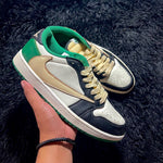 Air Jordan 1 Retro Low X Travis Scott "Green Black White"