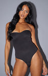 TALL BLACK STRAPLESS SWEETHEART BODYSUIT