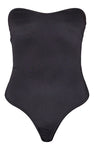 TALL BLACK STRAPLESS SWEETHEART BODYSUIT
